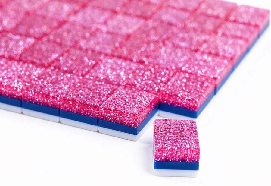 Pink Stardust glitter tile backs #Back Color_Pink Stardust