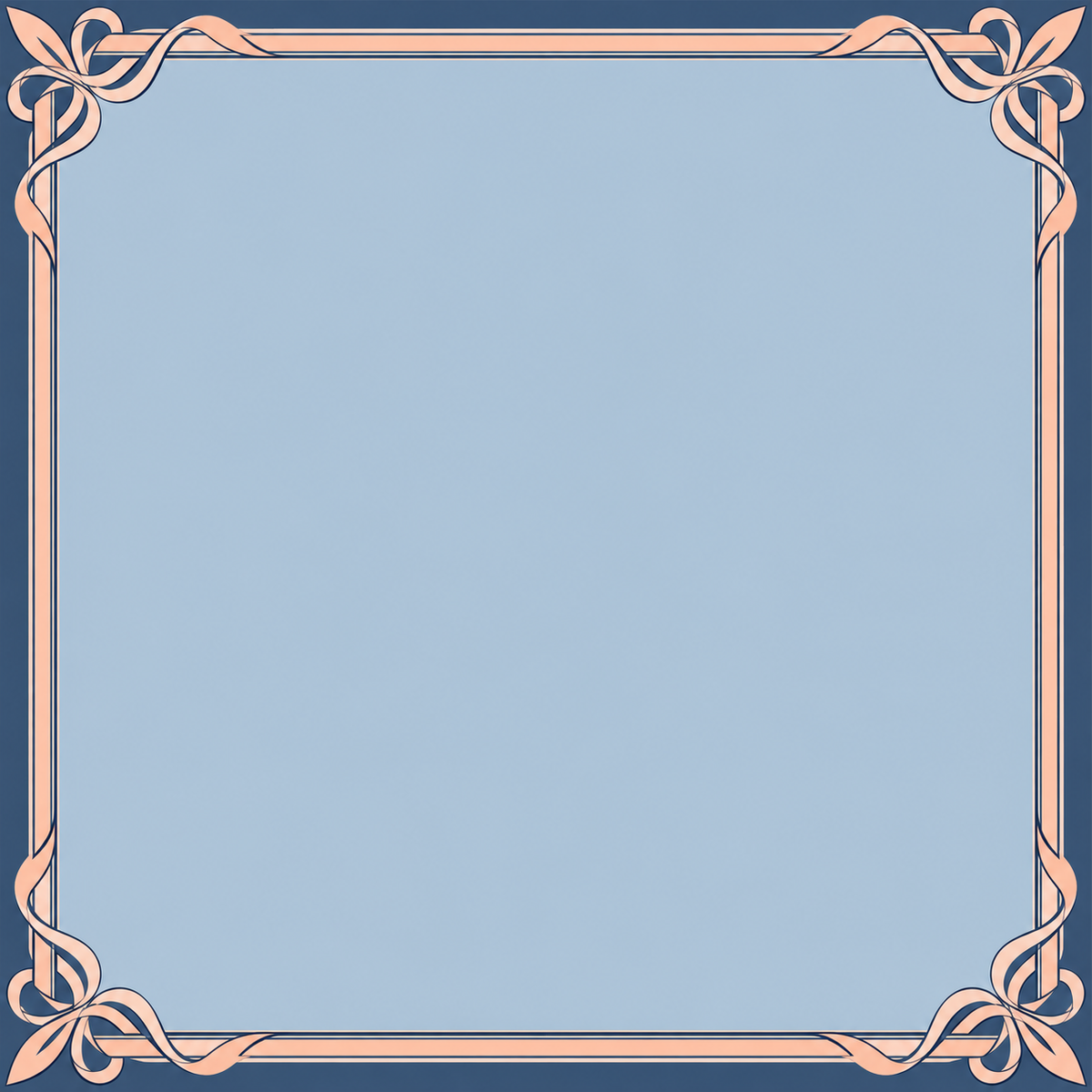 Blue Mist Apricot Ribbon square mahjong mat surface artwork