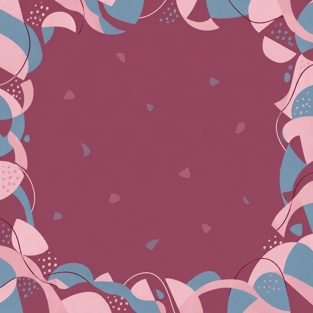 Berry Pink Blue Collage square mahjong mat surface artwork