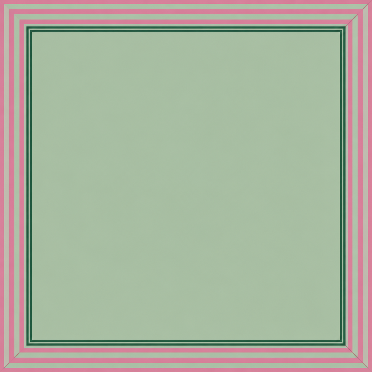 Pink Green Club Stripes square mahjong mat surface artwork