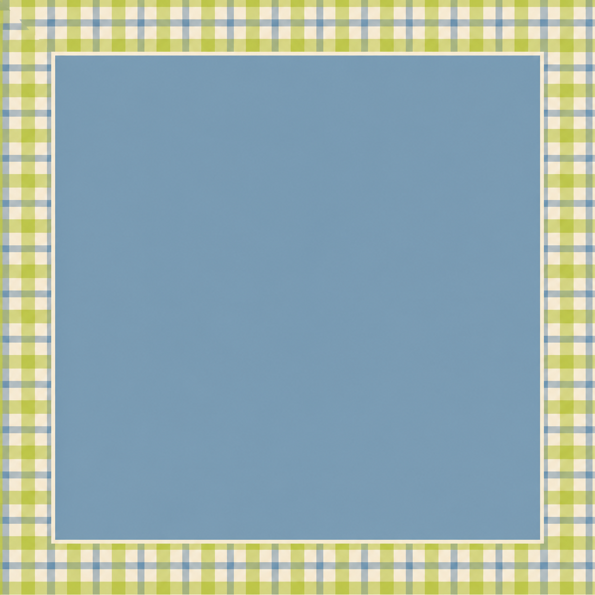 French Blue Citron Gingham square mahjong mat surface artwork