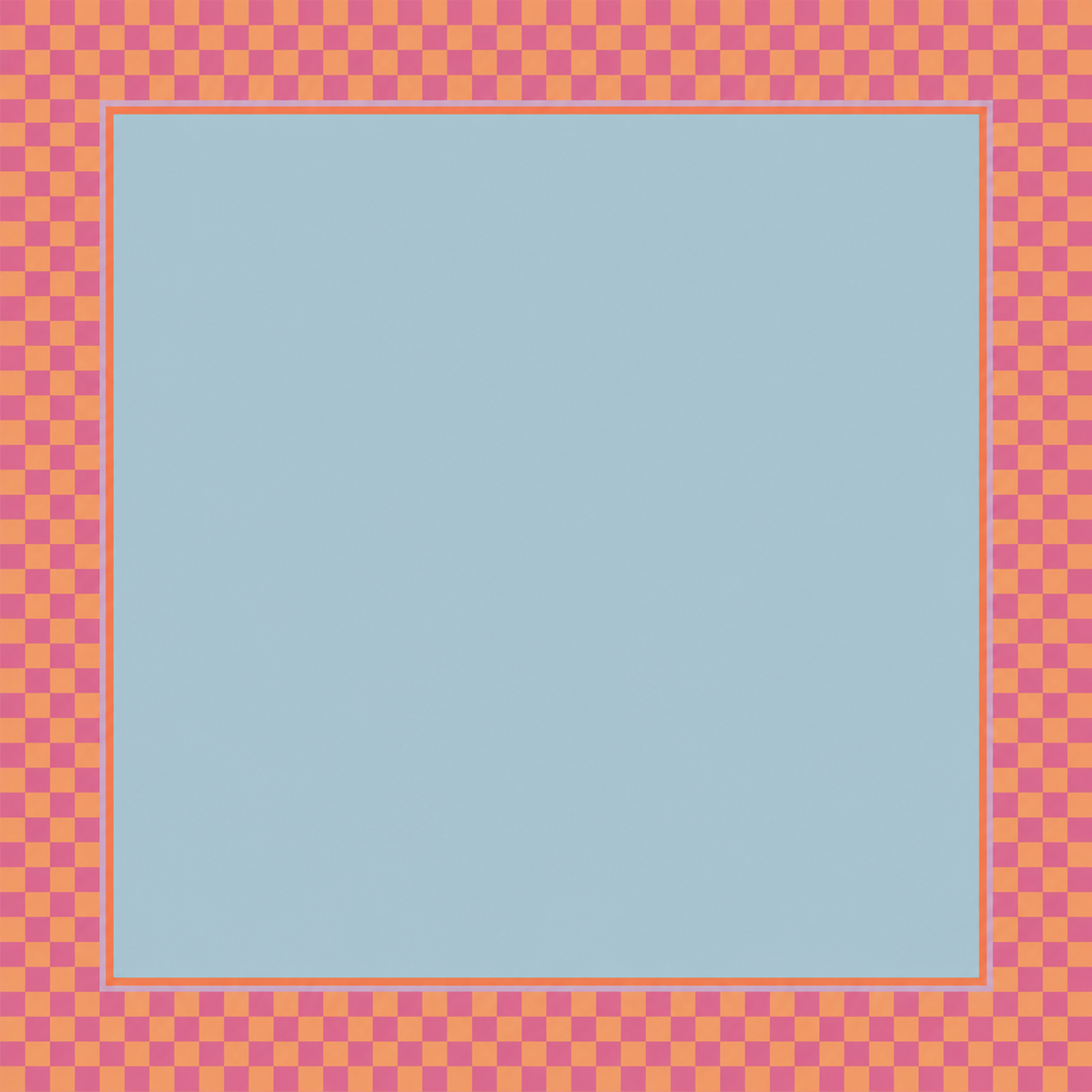 Orange Pink Club Checks square mahjong mat surface artwork