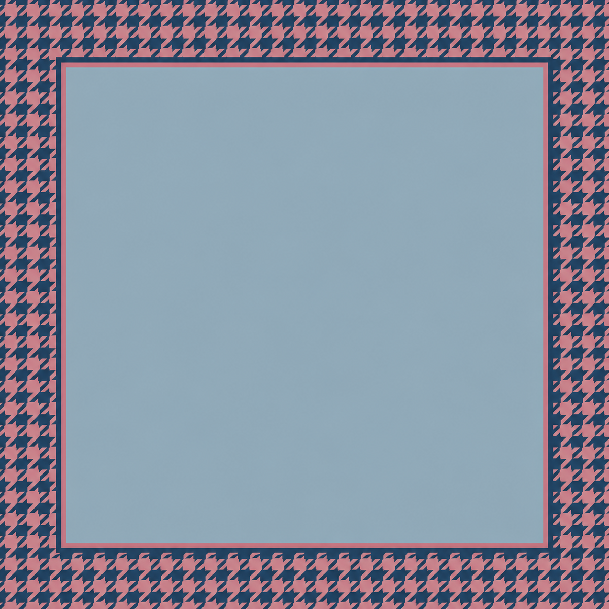 Navy Rose Houndstooth Edge square mahjong mat surface artwork