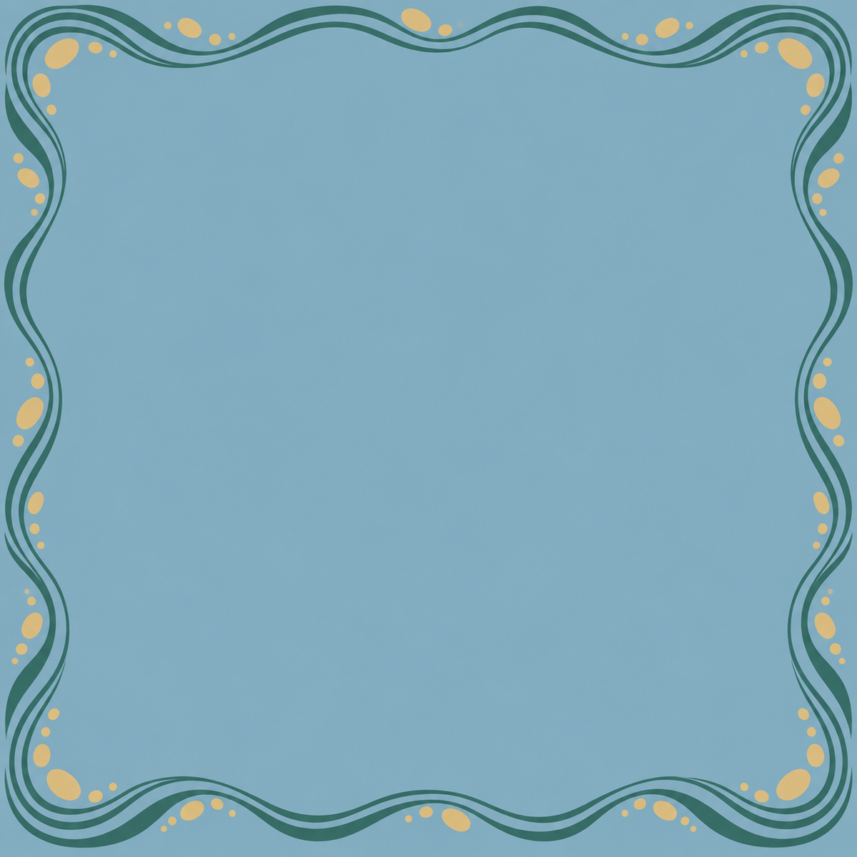 Sky Blue Jade Shoreline square mahjong mat surface artwork
