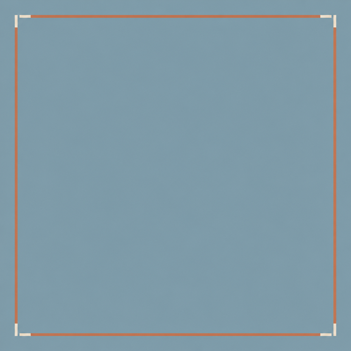 Blue Grey Rust Keyline square mahjong mat surface artwork
