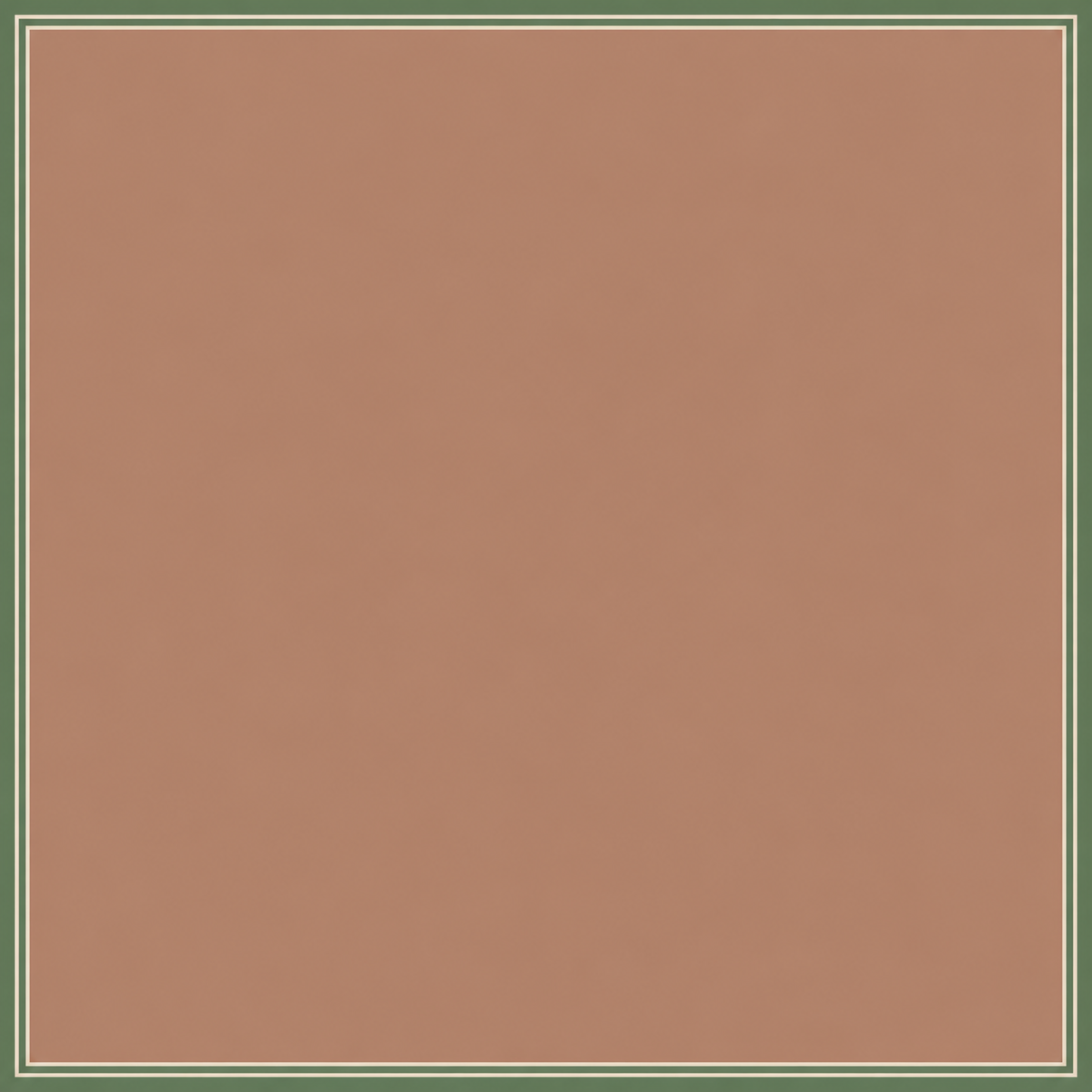 Terracotta Olive Minimal Edge square mahjong mat surface artwork