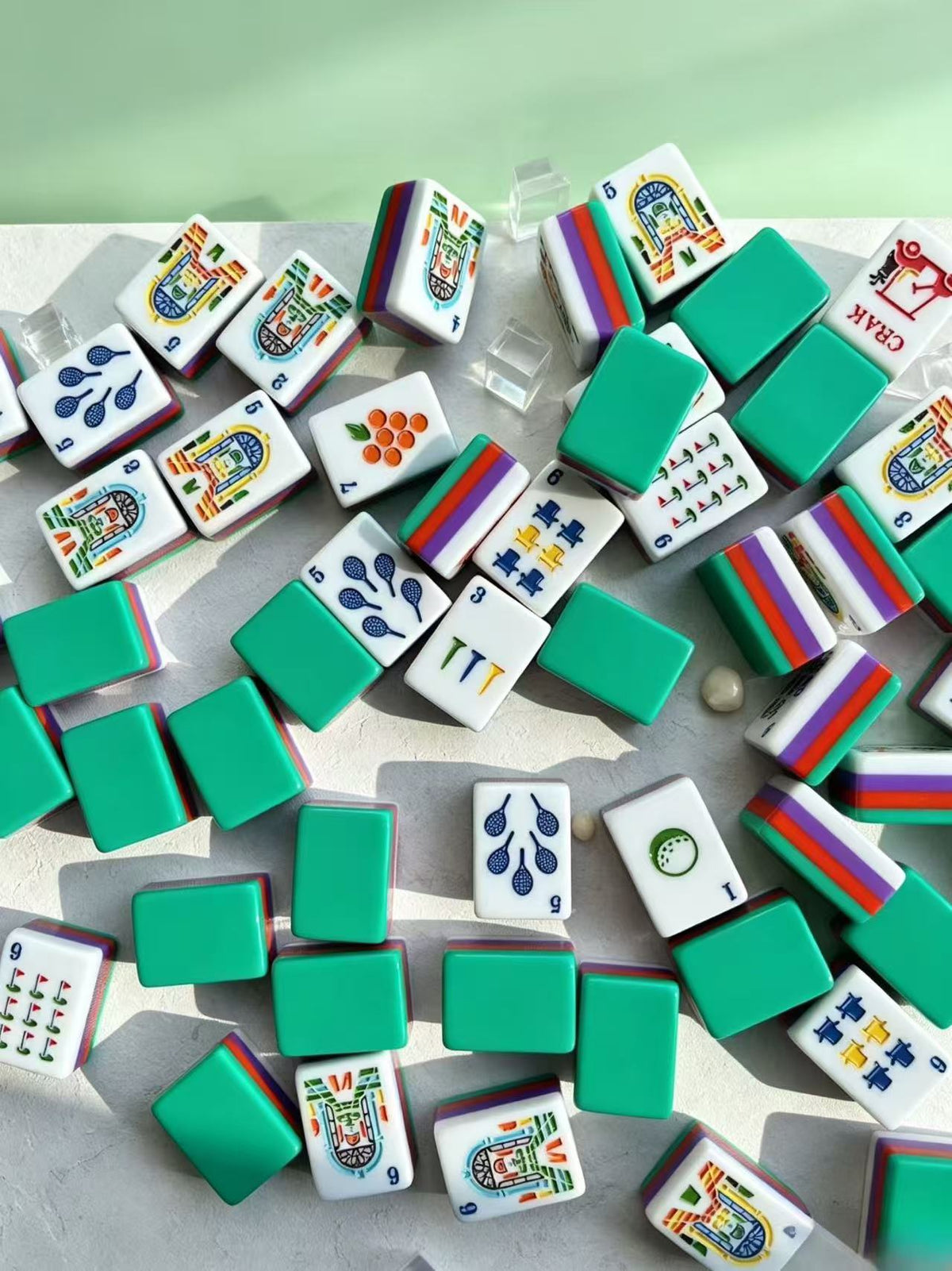 Resort American Mahjong tiles — Riviera Green colorway #Colorway_Riviera Green