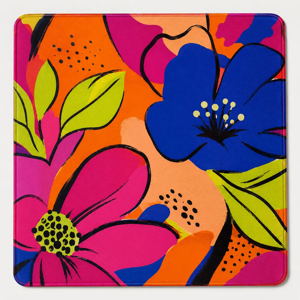 Bright floral mat pattern